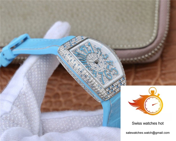 Franck Muller Ladies Collection V 32 SC AT FO D CD BL ABF Factory Diamond-set Bezel 5 Franck Muller Ladies Collection V 32 SC AT FO D CD BL ABF Factory Diamond-set Bezel 5