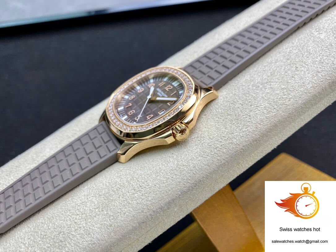 Patek Philippe Aquanaut Quartz Ladies 5067A PPF Factory Rose Gold Diamond-set Bezel 5 Patek Philippe Aquanaut Quartz Ladies 5067A PPF Factory Rose Gold Diamond-set Bezel 5