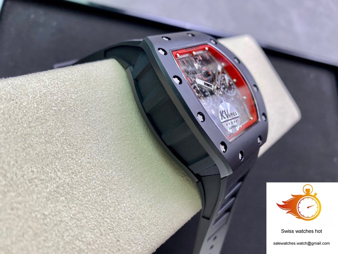 Richard Mille RM011 KV Factory Ceramic Black Rubber Strap 5 Richard Mille RM011 KV Factory Ceramic Black Rubber Strap 5