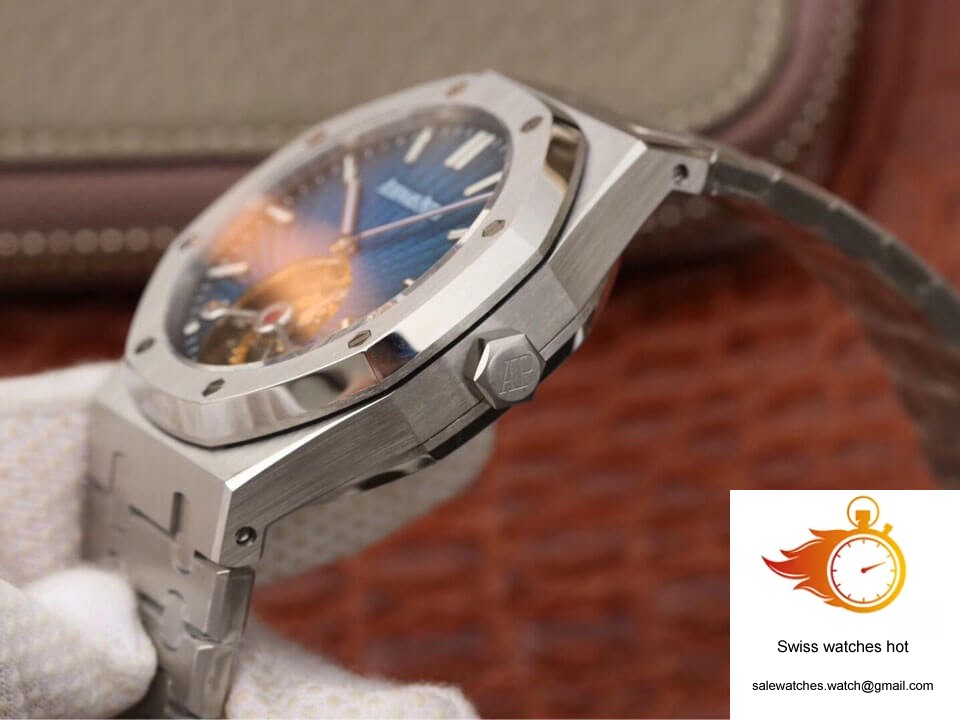 Audemars Piguet Royal Oak Tourbillon 26522TI.OO.1220TI.01 JF Factory Smoky Blue Dial 5 Audemars Piguet Royal Oak Tourbillon 26522TI.OO.1220TI.01 JF Factory Smoky Blue Dial 5