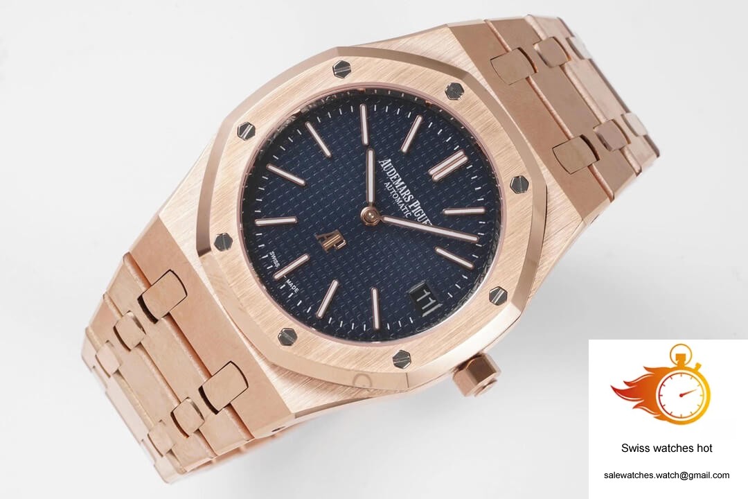 Audemars Piguet Royal Oak 15202OR.OO.1240OR.01 KZ Factory Rose Gold Blue Dial 5 Audemars Piguet Royal Oak 15202OR.OO.1240OR.01 KZ Factory Rose Gold Blue Dial 5