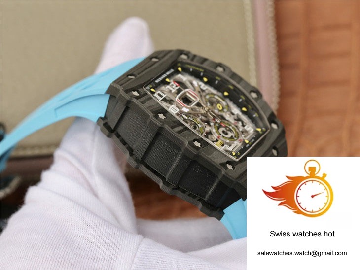 Richard Mille RM11-03 KV Factory Carbon Fiber Blue Strap 5 Richard Mille RM11-03 KV Factory Carbon Fiber Blue Strap 5