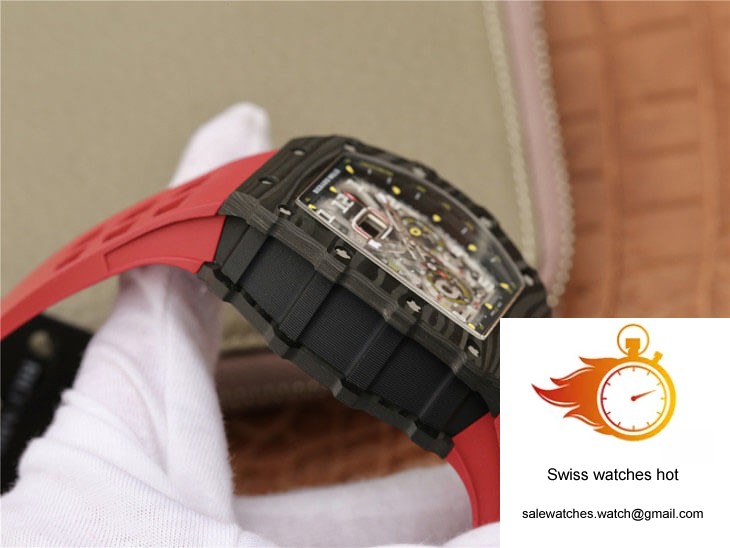 Richard Mille RM11-03 KV Factory Carbon Fiber Red Strap 5 Richard Mille RM11-03 KV Factory Carbon Fiber Red Strap 5