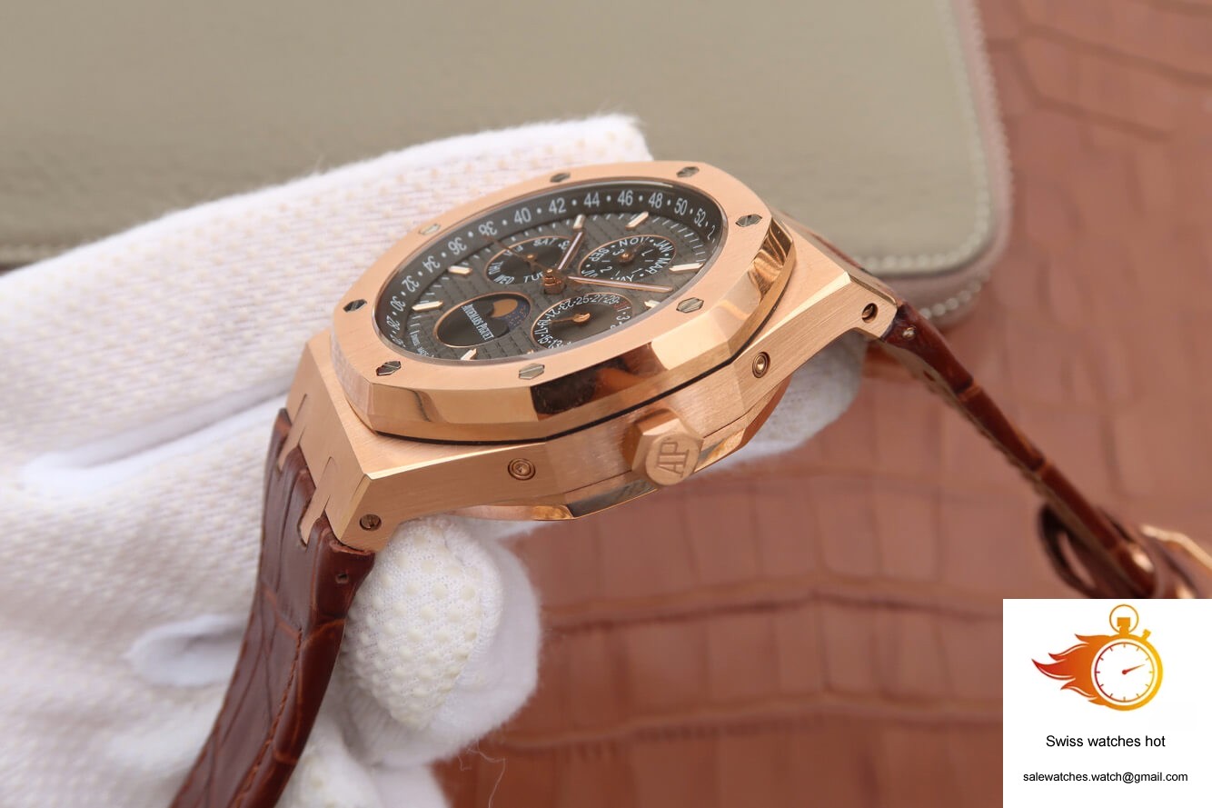 Audemars Piguet Royal Oak Perpetual Calendar 26574 JF Factory Rose Gold Grey Dial 5 Audemars Piguet Royal Oak Perpetual Calendar 26574 JF Factory Rose Gold Grey Dial 5