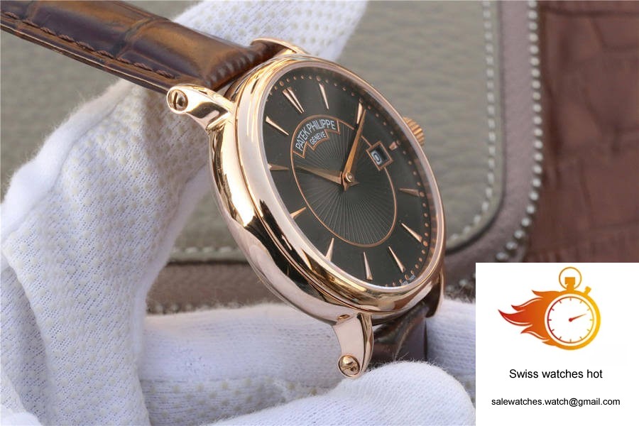 Patek Philippe Calatrava ZF Factory Rose Gold Black Dial 5 Patek Philippe Calatrava ZF Factory Rose Gold Black Dial 5