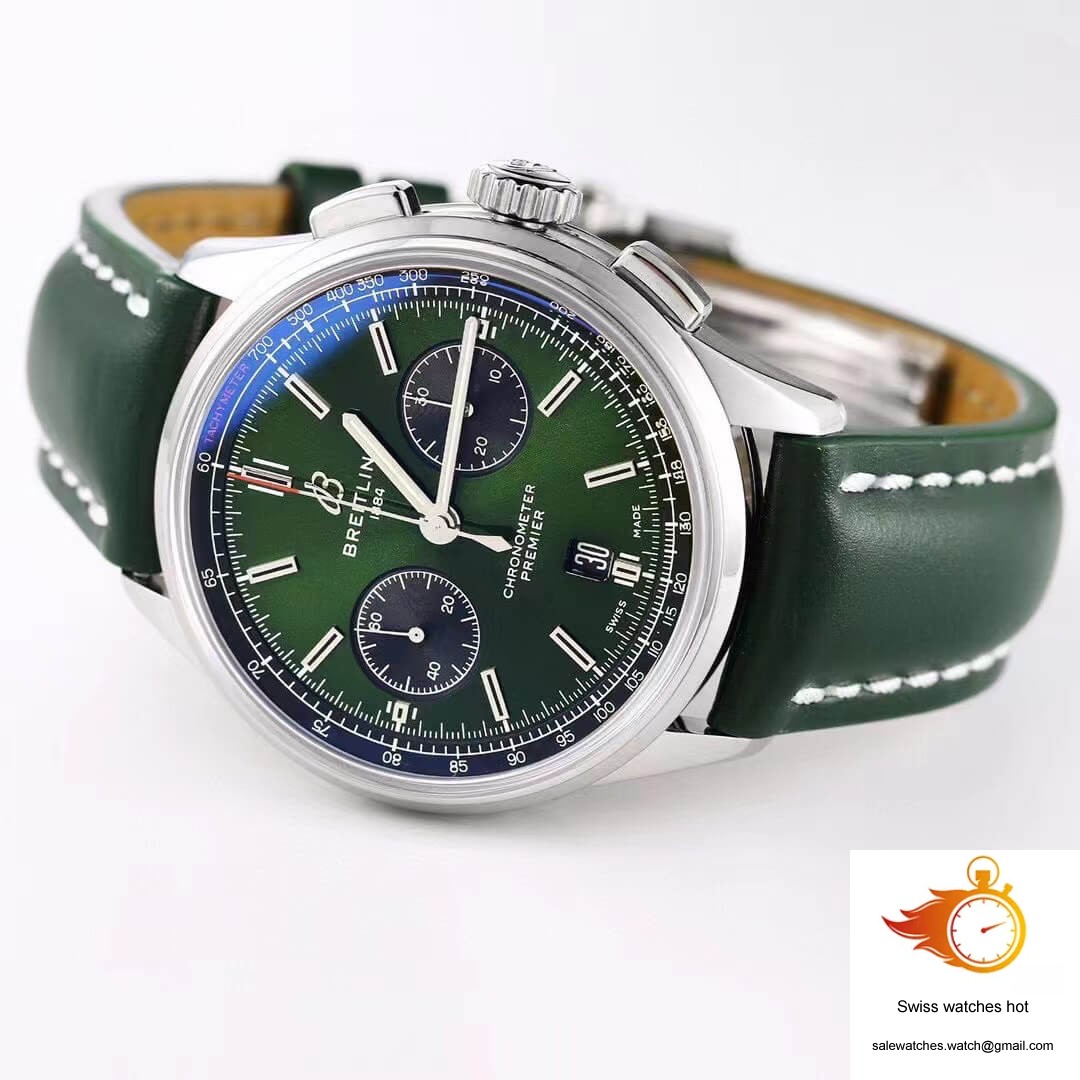 Breitling Premier B01 Chronograph AB0118A11L1X1 GF Factory V2 Green Dial 5 Breitling Premier B01 Chronograph AB0118A11L1X1 GF Factory V2 Green Dial 5