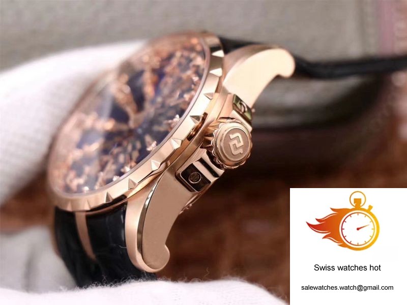 Roger Dubuis Excalibur RDDBEX0684 ZZ Factory Rose Gold Blue Dial 5 Roger Dubuis Excalibur RDDBEX0684 ZZ Factory Rose Gold Blue Dial 5