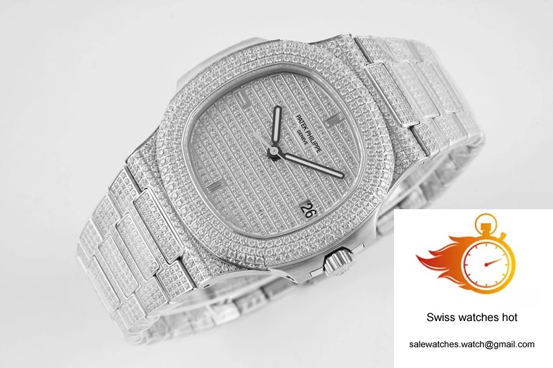 Patek Philippe Nautilus 5719/10G-010 PPF Factory V4 Silver Diamond 5 Patek Philippe Nautilus 5719/10G-010 PPF Factory V4 Silver Diamond 5