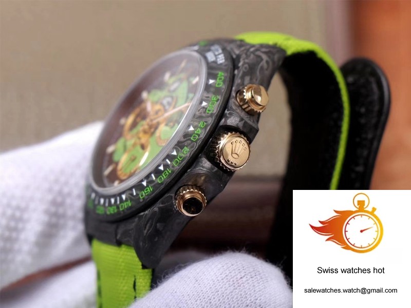 Rolex Daytona Cosmos Chronograph Carbon Fiber Edition Green Exploded Dragon Dial 5 Rolex Daytona Cosmos Chronograph Carbon Fiber Edition Green Exploded Dragon Dial 5