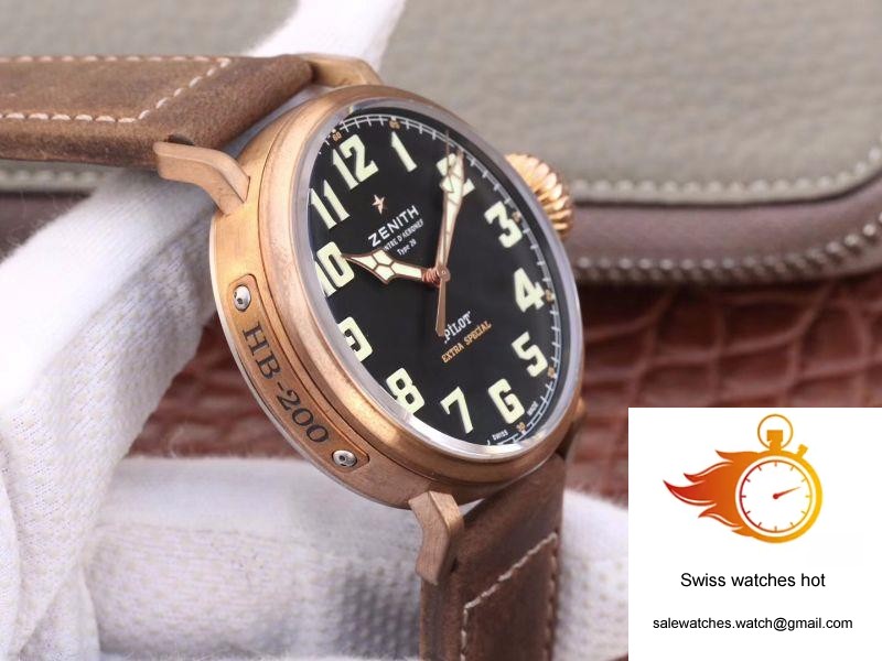 Zenith Pilot Type 20 Extra Special Bronze 29.2430.679.21.C753 XF Factory Black Dial 5 Zenith Pilot Type 20 Extra Special Bronze 29.2430.679.21.C753 XF Factory Black Dial 5