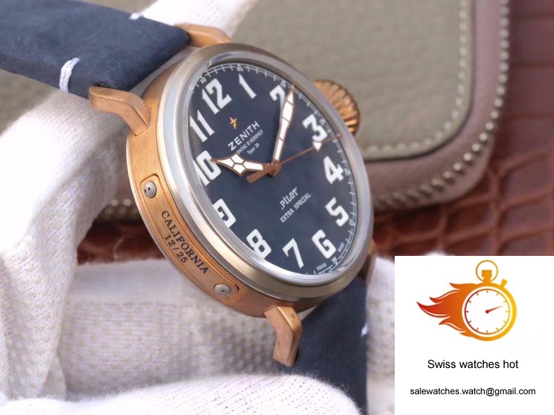 Zenith Pilot Type 20 Extra Special 29.2430.679.21.C753 XF Factory Blue Dial 5 Zenith Pilot Type 20 Extra Special 29.2430.679.21.C753 XF Factory Blue Dial 5