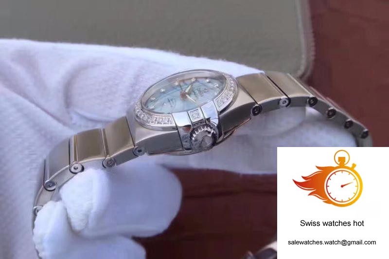 Omega Constellation Double Eagle Lady Blue Mother-Of-Pearl Dial 27MM 3S Factory 5 Omega Constellation Double Eagle Lady Blue Mother-Of-Pearl Dial 27MM 3S Factory 5