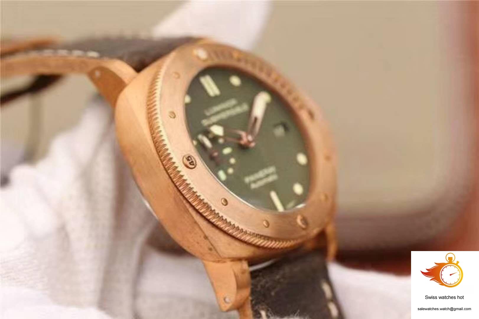 Panerai Luminor Submersible 1950 Bronzo PAM382 VS Factory V2 Green Dial 5 Panerai Luminor Submersible 1950 Bronzo PAM382 VS Factory V2 Green Dial 5
