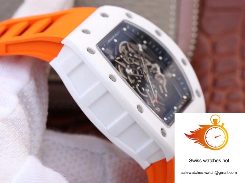 Richard Mille RM055 Skeleton Dial Orange Strap KV Factory V2 5 Richard Mille RM055 Skeleton Dial Orange Strap KV Factory V2 5