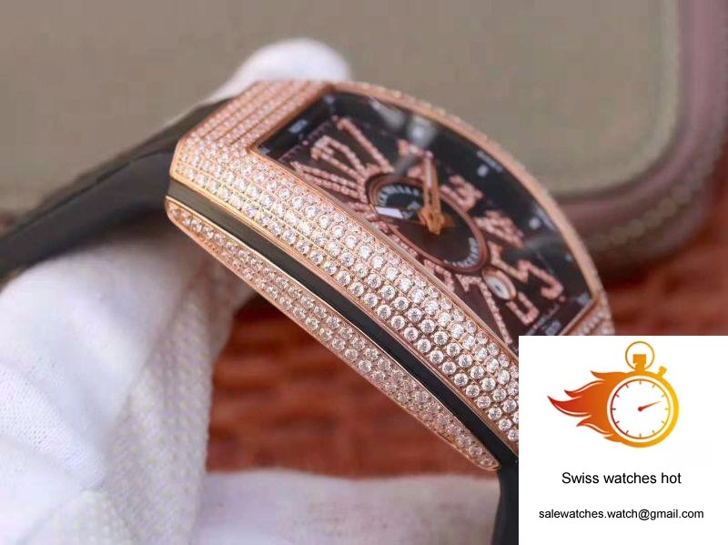 Franck Muller Vanguard 18K Rose Gold V45.SC.DT.D.NBR.CD.5N.NR Black Dial 5 Franck Muller Vanguard 18K Rose Gold V45.SC.DT.D.NBR.CD.5N.NR Black Dial 5