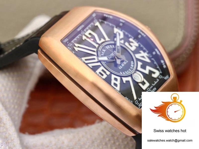 Franck Muller Vanguard V45-02 18K Rose Gold Black Dial 5 Franck Muller Vanguard V45-02 18K Rose Gold Black Dial 5