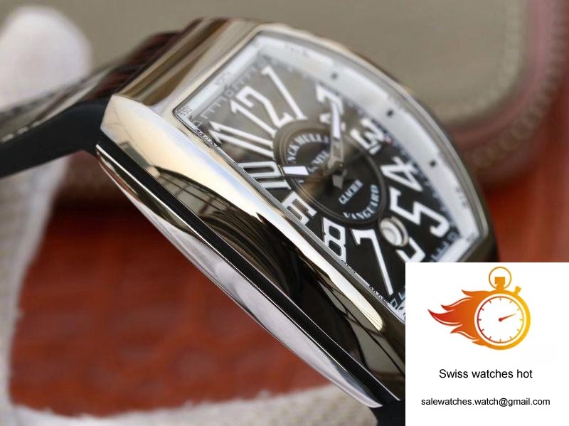 Franck Muller Vanguard V45-04 Black Leather Strap Black Dial 5 Franck Muller Vanguard V45-04 Black Leather Strap Black Dial 5