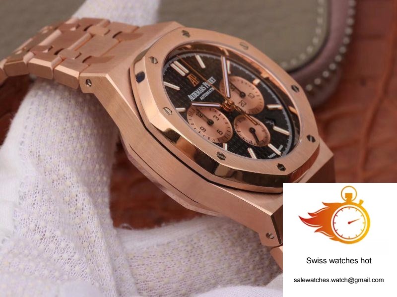 Audemars Piguet Royal Oak Chronograph 18K Rose Gold 26331OR.OO.1220OR.02 OM Factory Black Dial 5 Audemars Piguet Royal Oak Chronograph 18K Rose Gold 26331OR.OO.1220OR.02 OM Factory Black Dial 5