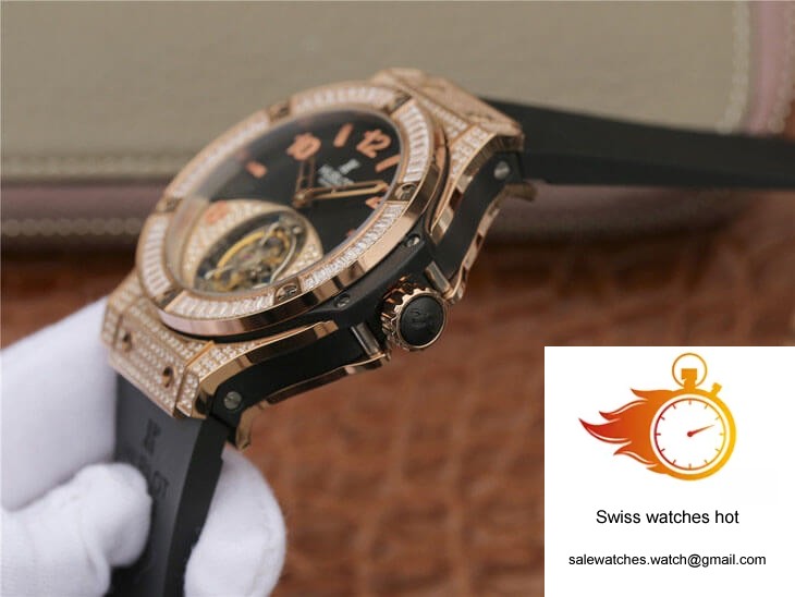 Hublot Big Bang Tourbillon Rose Gold Diamond Black Dial 5 Hublot Big Bang Tourbillon Rose Gold Diamond Black Dial 5