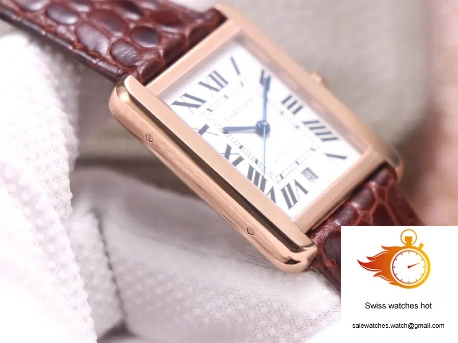 Cartier Tank W5200026 V9 Factory Rose Gold White Dial 6 Cartier Tank W5200026 V9 Factory Rose Gold White Dial 6