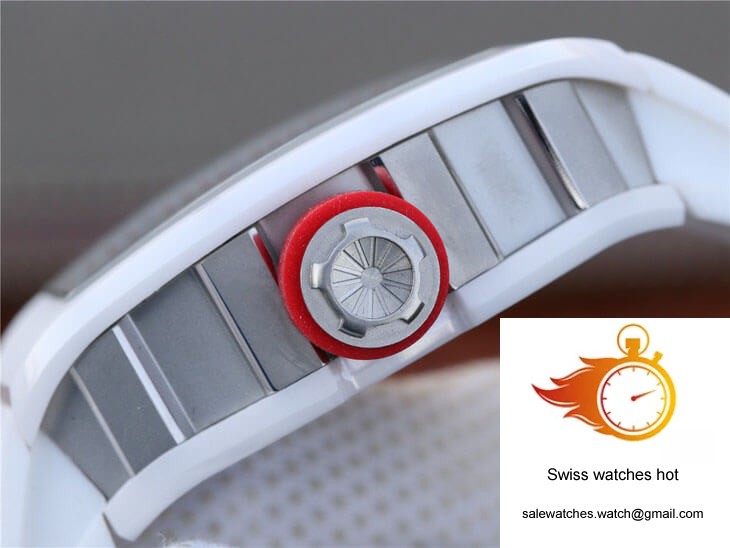 Richard Mille RM055 KV Factory White Rubber Strap 6 Richard Mille RM055 KV Factory White Rubber Strap 6
