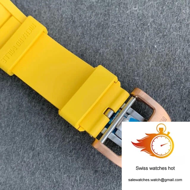 Richard Mille RM011 KV Factory Titanium Yellow Rubber Strap 6 Richard Mille RM011 KV Factory Titanium Yellow Rubber Strap 6