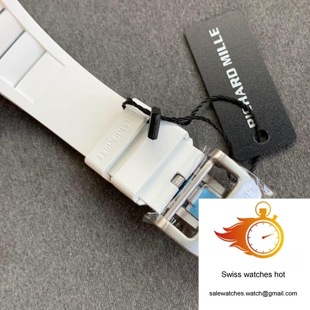 Richard Mille RM055 KV Factory V2 White Ceramic Case Rubber Strap 6 Richard Mille RM055 KV Factory V2 White Ceramic Case Rubber Strap 6