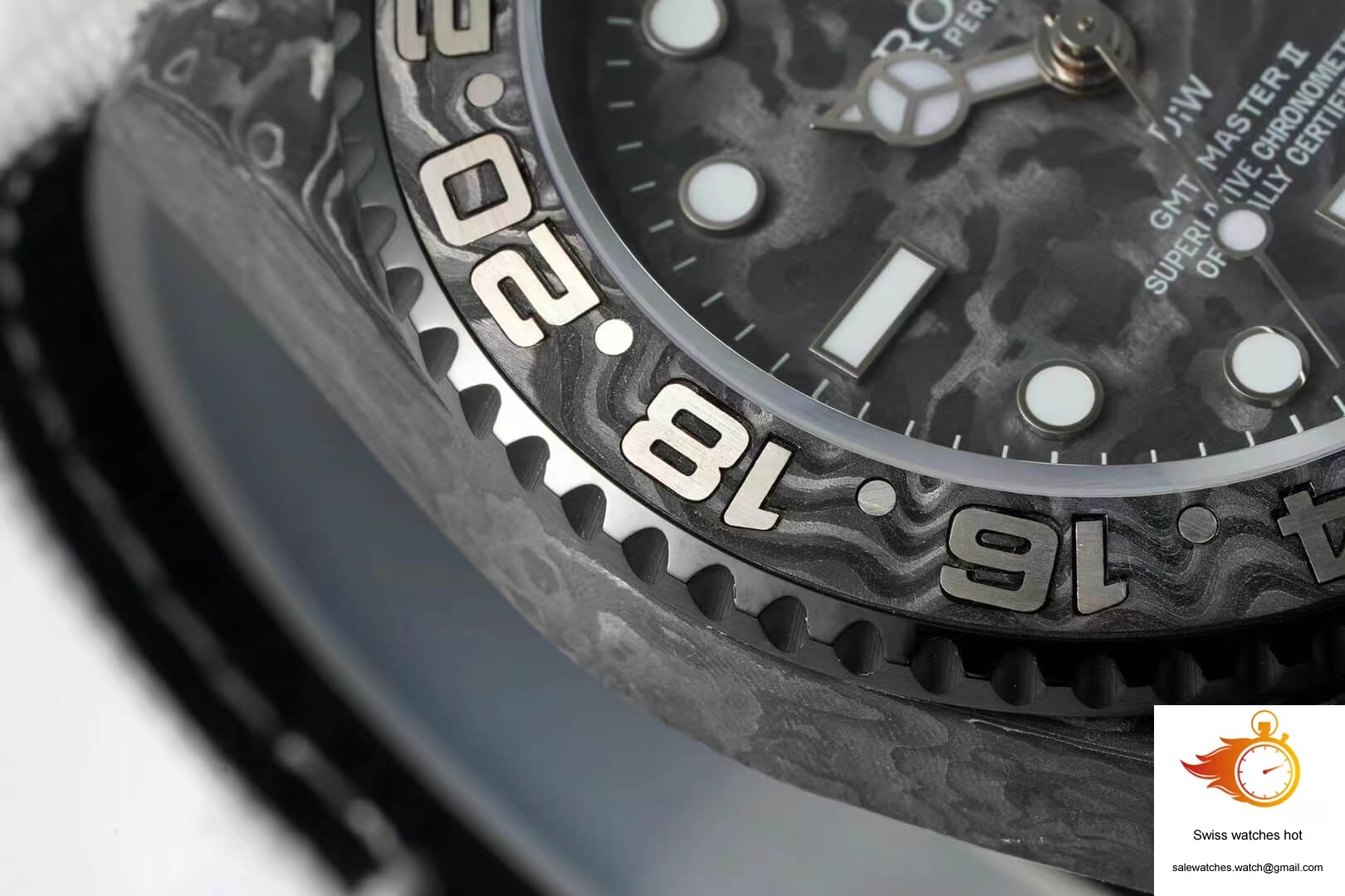 Rolex GMT-MASTER II Diw Carbon Fiber Dial Fabric Strap 6 Rolex GMT-MASTER II Diw Carbon Fiber Dial Fabric Strap 6