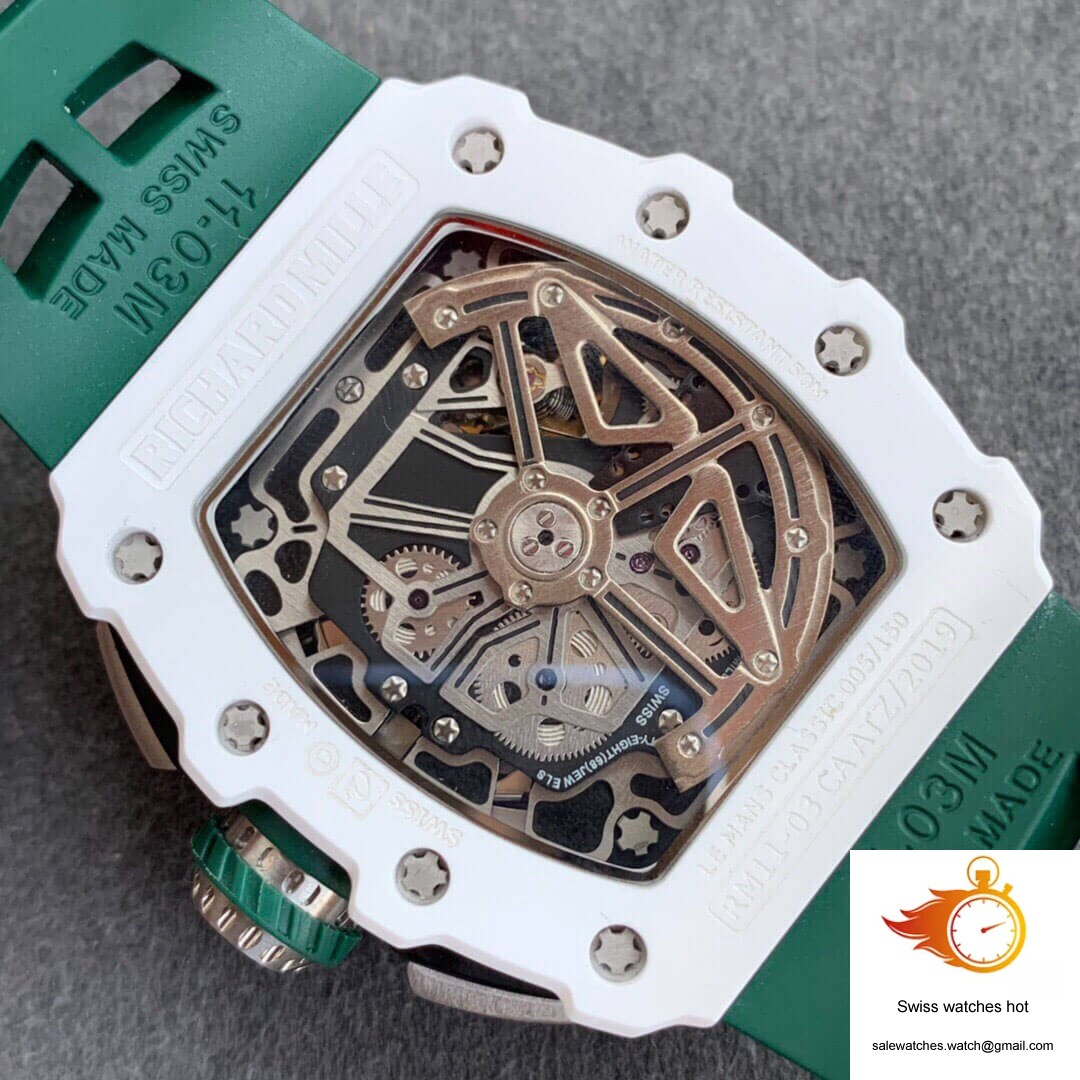 Richard Mille RM011-03 KV Factory White Ceramic Skeleton Dial 6 Richard Mille RM011-03 KV Factory White Ceramic Skeleton Dial 6