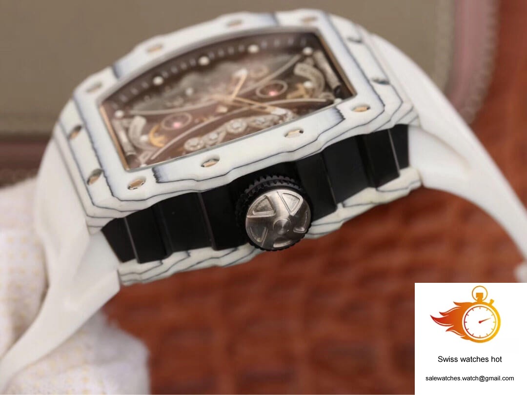Richard Mille RM53-01 KV Factory White TPT Carbon Fiber Skeleton Dial 6 Richard Mille RM53-01 KV Factory White TPT Carbon Fiber Skeleton Dial 6