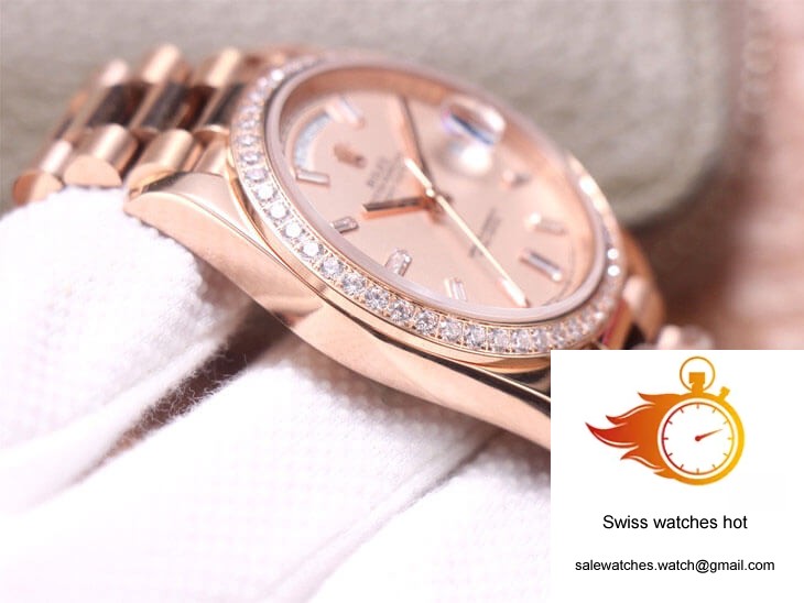 Rolex Day-Date M228345RBR-0007 EW Factory Diamond Sundust Dial 6 Rolex Day-Date M228345RBR-0007 EW Factory Diamond Sundust Dial 6