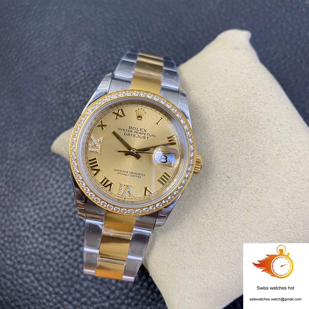 Rolex Datejust 126283 EW Factory Diamond Gold Dial 6 Rolex Datejust 126283 EW Factory Diamond Gold Dial 6