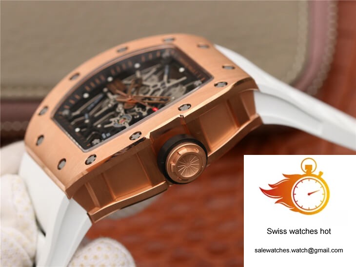 Richard Mille RM035 Americas KV Factory Rose Gold White Strap 6 Richard Mille RM035 Americas KV Factory Rose Gold White Strap 6