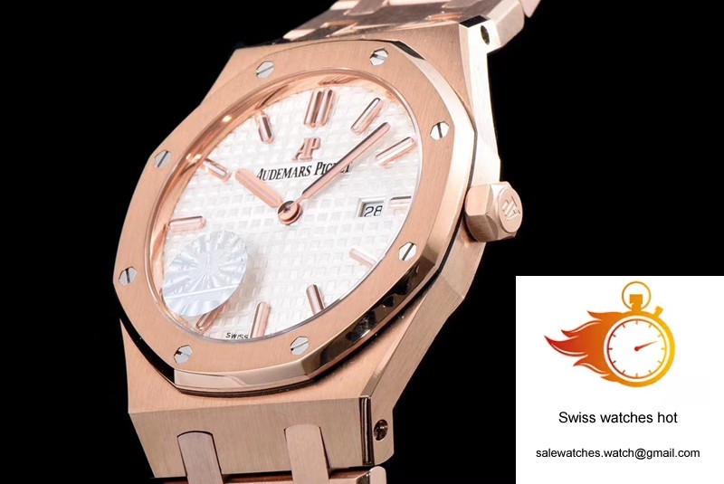 Audemars Piguet Royal Oak Quartz 67650OR.OO.1261OR.01 JF Factory White Dial 6 Audemars Piguet Royal Oak Quartz 67650OR.OO.1261OR.01 JF Factory White Dial 6