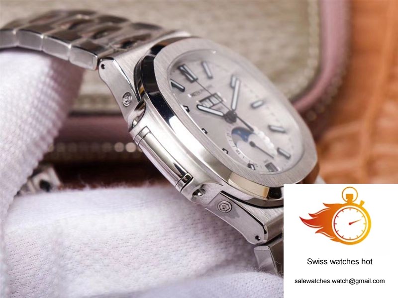 PF Factory Patek Philippe Nautilus 5726/1A-010 Moonphase Silver White Dial 6 PF Factory Patek Philippe Nautilus 5726/1A-010 Moonphase Silver White Dial 6