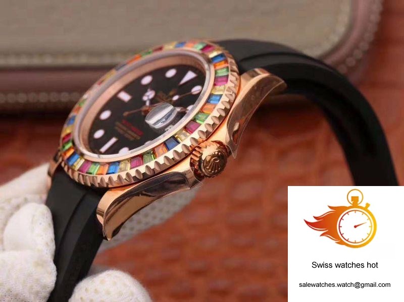 Rolex Yacht Master 116695SATS 40MM Noob Factory 18K Rose Gold Wrapped Black Dial 6 Rolex Yacht Master 116695SATS 40MM Noob Factory 18K Rose Gold Wrapped Black Dial 6