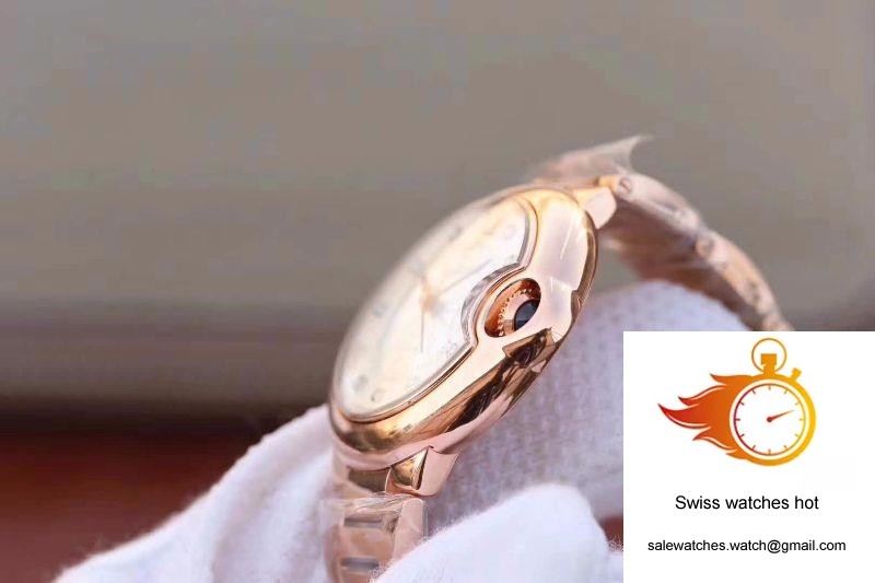 Ballon Bleu De Cartier Ladies 33 WE902062 V9 Factory White Textured Dial 6 Ballon Bleu De Cartier Ladies 33 WE902062 V9 Factory White Textured Dial 6