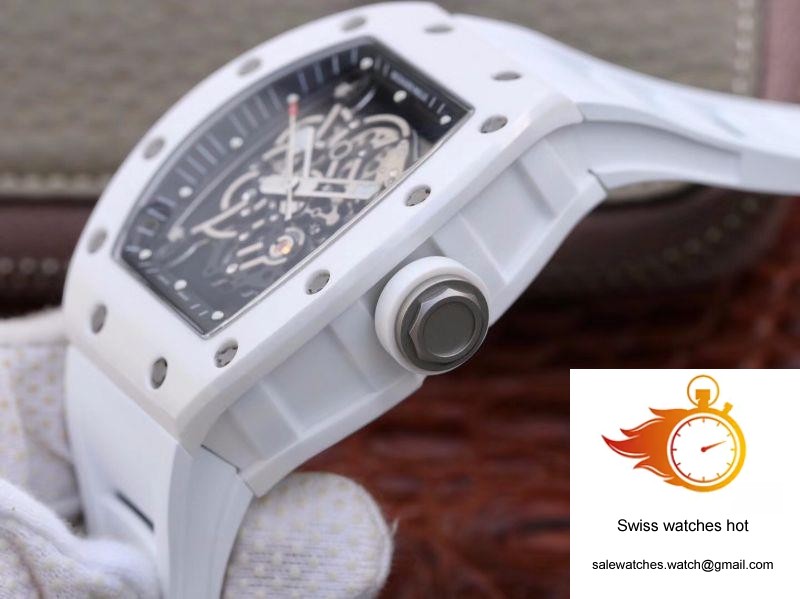 Richard Mille RM055 White Ceramic Skeleton Dial KV Factory V2 6 Richard Mille RM055 White Ceramic Skeleton Dial KV Factory V2 6
