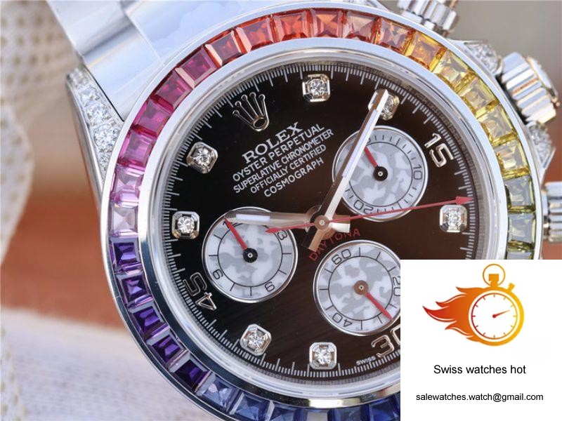 Rolex Daytona Cosmograph Rainbow 116595RBOW BL Factory Black Dial 6 Rolex Daytona Cosmograph Rainbow 116595RBOW BL Factory Black Dial 6
