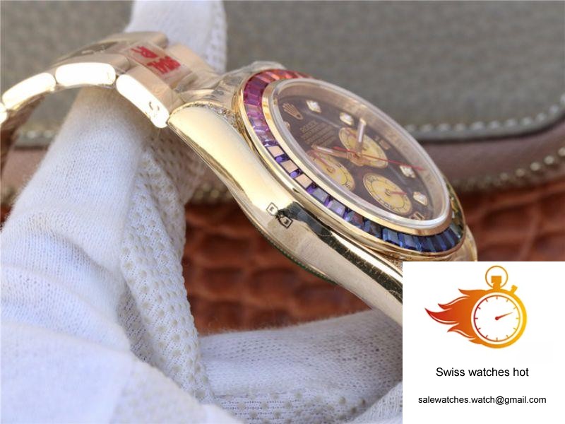 Rolex Daytona Rainbow Cosmograph 116598RBOW BL Factory 7750 movement 6 Rolex Daytona Rainbow Cosmograph 116598RBOW BL Factory 7750 movement 6
