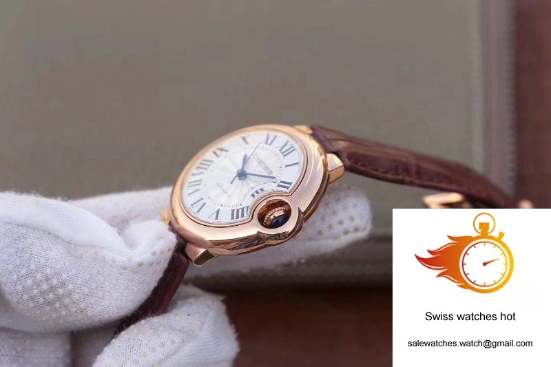 Ballon Bleu De Cartier Ladies 33mm V6 Factory 18K Rose Gold Case White Dial 6 Ballon Bleu De Cartier Ladies 33mm V6 Factory 18K Rose Gold Case White Dial 6