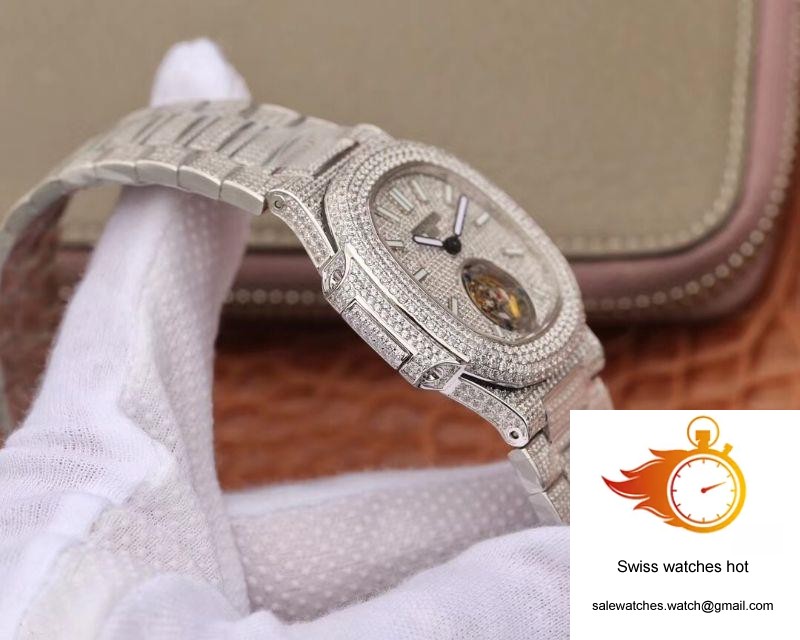 Patek Philippe Nautilus Jumbo 5711 Tourbillon R8 Factory 18K White Gold Diamond Dial 6 Patek Philippe Nautilus Jumbo 5711 Tourbillon R8 Factory 18K White Gold Diamond Dial 6