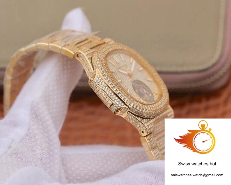 Patek Philippe Nautilus Jumbo 5711 Tourbillon R8 Factory 18K Yellow Gold Diamond Dial 6 Patek Philippe Nautilus Jumbo 5711 Tourbillon R8 Factory 18K Yellow Gold Diamond Dial 6
