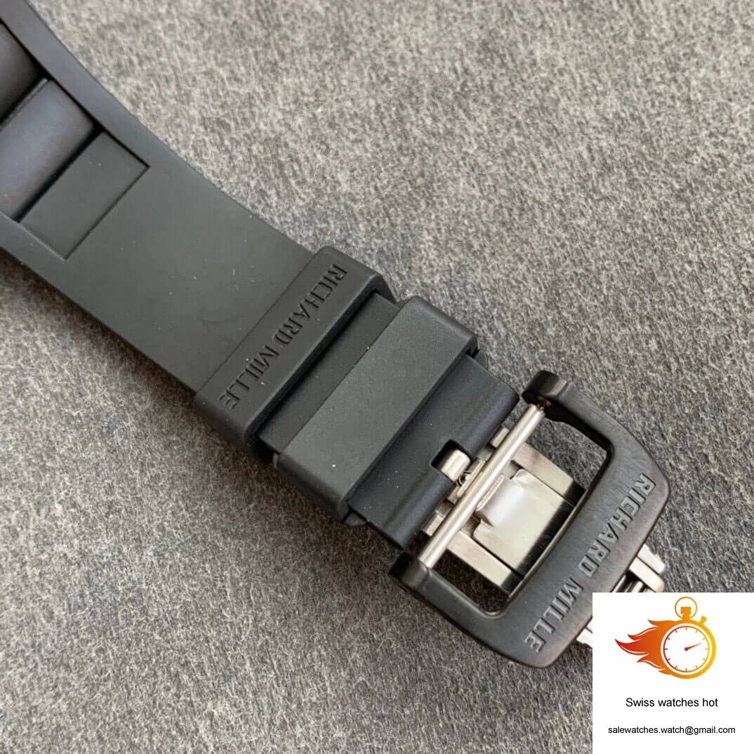 Richard Mille RM055 KV Factory V2 Black Ceramic Rubber Strap 6 Richard Mille RM055 KV Factory V2 Black Ceramic Rubber Strap 6