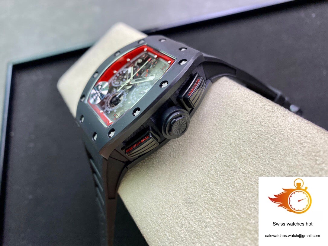 Richard Mille RM011 KV Factory Ceramic Black Rubber Strap 6 Richard Mille RM011 KV Factory Ceramic Black Rubber Strap 6