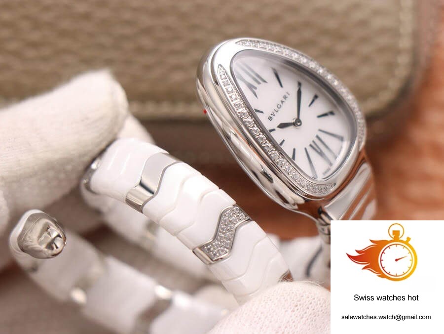 Bvlgari Serpenti BV Factory Stainless Steel Diamond Case 6 Bvlgari Serpenti BV Factory Stainless Steel Diamond Case 6