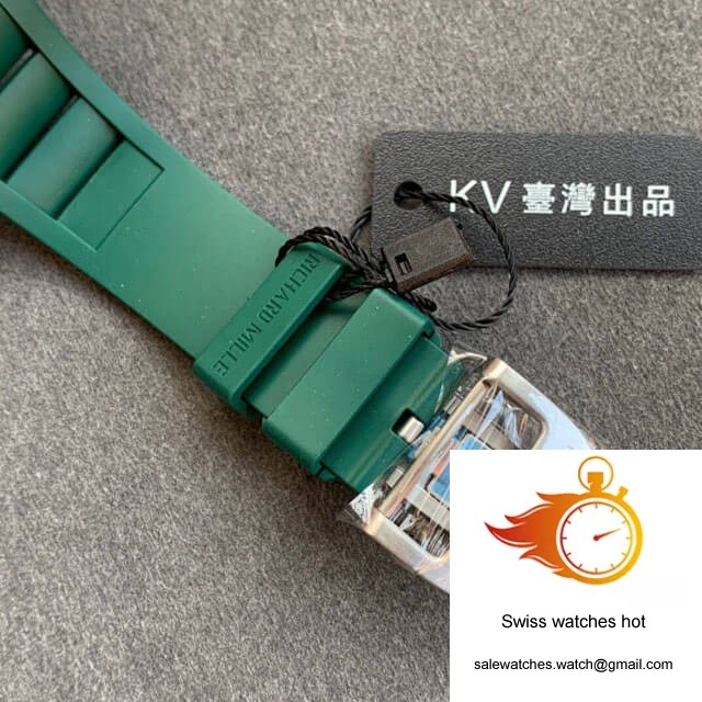 Richard Mille RM055 KV Factory V2 Green Rubber Strap 6 Richard Mille RM055 KV Factory V2 Green Rubber Strap 6