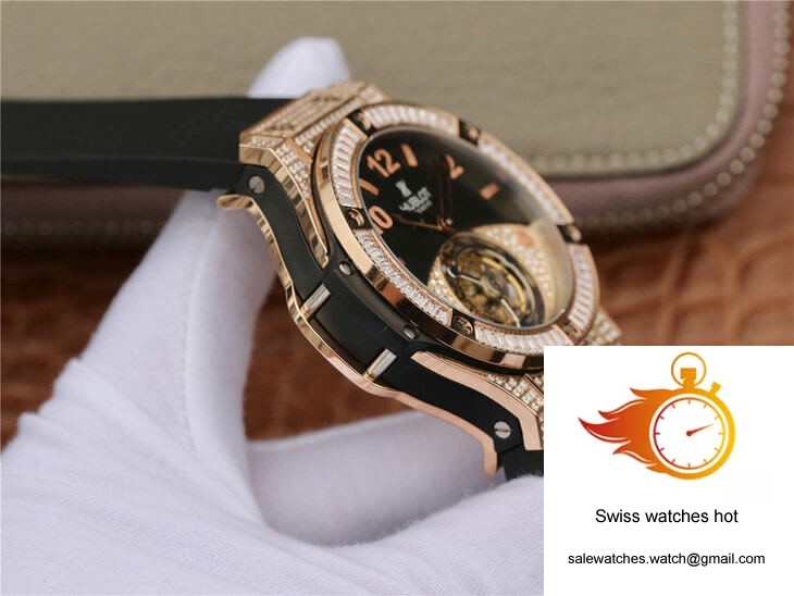 Hublot Big Bang Tourbillon Rose Gold Diamond Black Dial 6 Hublot Big Bang Tourbillon Rose Gold Diamond Black Dial 6