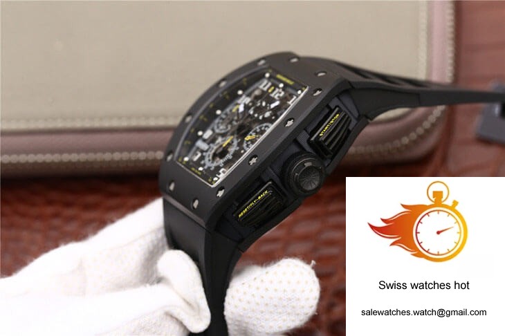 Richard Mille RM-011 KV Factory Carbon Fiber Black Strap 6 Richard Mille RM-011 KV Factory Carbon Fiber Black Strap 6
