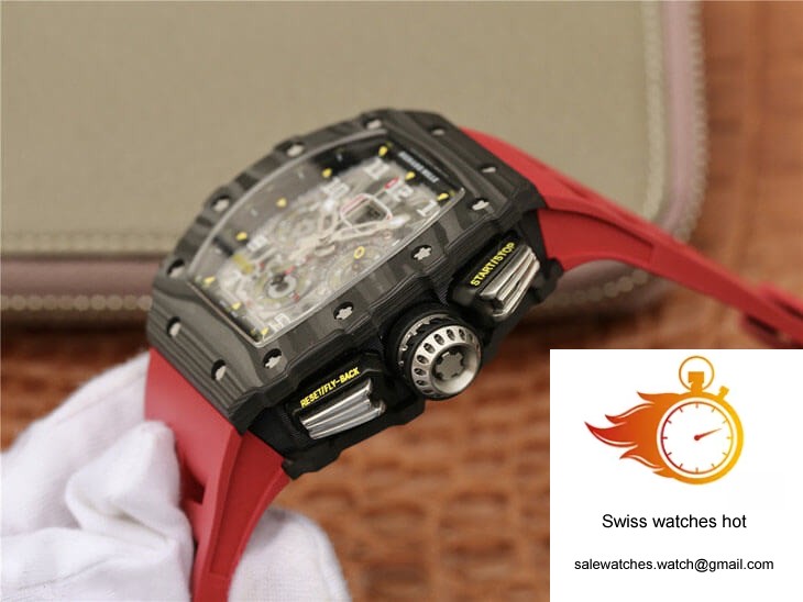 Richard Mille RM11-03 KV Factory Carbon Fiber Red Strap 6 Richard Mille RM11-03 KV Factory Carbon Fiber Red Strap 6